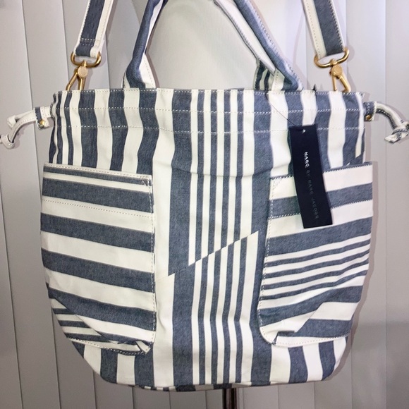 Marc By Marc Jacobs striped shoulder bag NEW - Picture 12 of 14